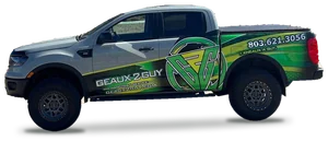 The Geaux 2 Guy wrapped pickup truck
